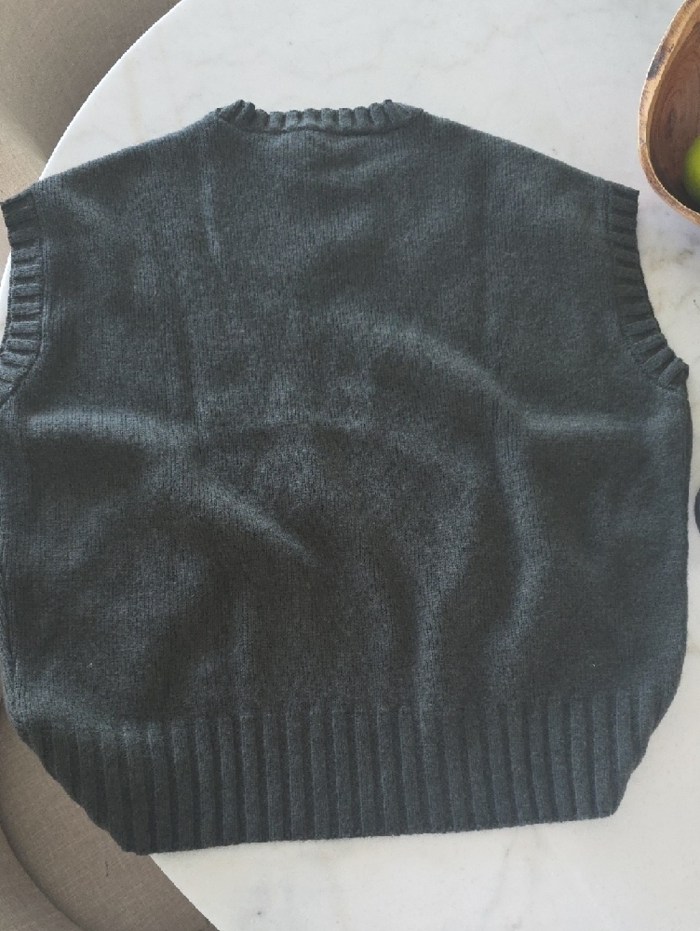 Zara Dark Green Ribbed Crew Neck Sweater - Picture 4 of 4